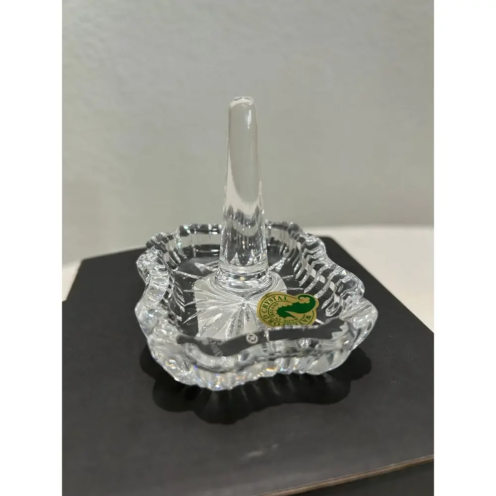 WATERFORD Crystal Ring Holder Jewelry Vanity Clear Lead Crystal NEW/OPEN BOX